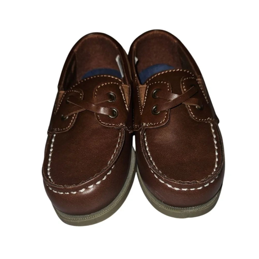 Carter’s Toddler Boys Boat Shoes Size 12 Brown Slip-On Casual Classic Style